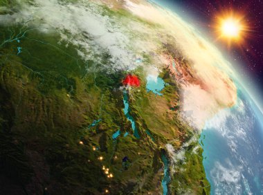 Ruanda yörüngeden Sunrise