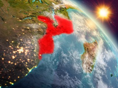 Sunrise yörüngeden Mozambik