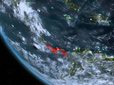 Panama yeryüzünde gece görünümü