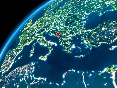 Karadağ Haritası geceleri