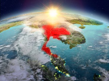 Sunrise uzaydan Tayland