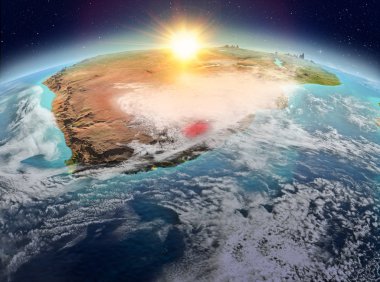 Lesotho Sunrise uzaydan