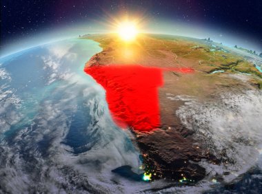 Namibya Sunrise uzaydan