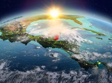 Sunrise uzaydan Belize