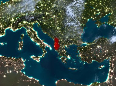 Arnavutluk gece görünümü