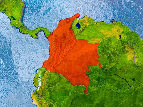 Карта Колумбії — стокове фото