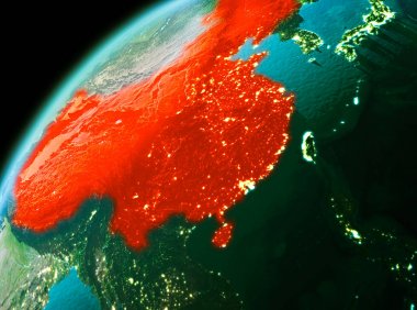 Çin'den akşam uzayda