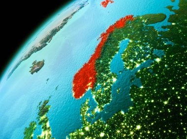 Norveç akşam uzaydan