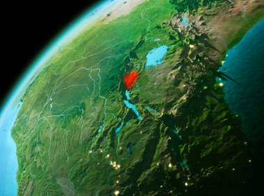 Akşam uzaydan Burundi