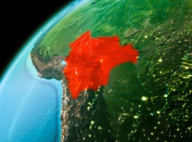 Bolivya akşam uzaydan