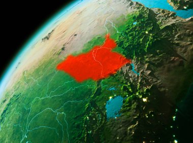 Akşam uzaydan Güney Sudan