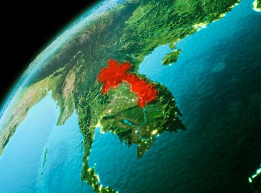 Laos akşam uzaydan