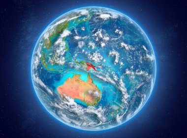 Papua Yeni Gine Planet Earth uzayda