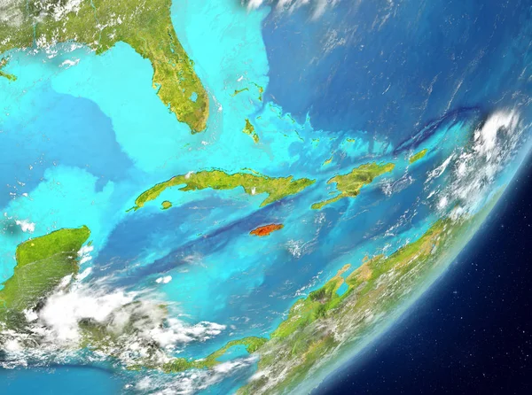 Ямайка з космосу — стокове фото