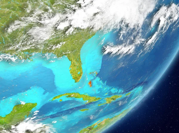 Bahama's vanuit de ruimte — Stockfoto