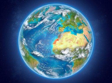 Batı Sahra Planet Earth uzayda