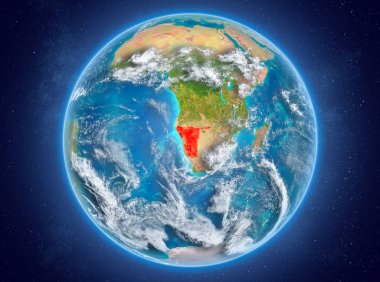 Namibya uzayda Dünya gezegeninde