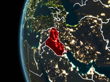 Irak gece uzaydan