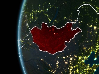 Geceleri uzaydan gelen Moğolistan