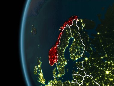 Norveç gece uzaydan