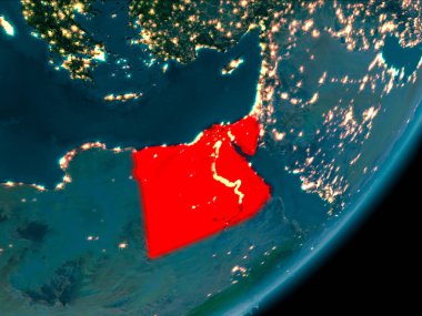 Mısır geceleri uzaydan