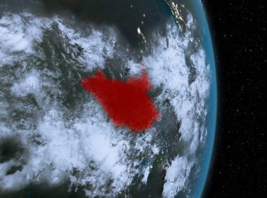 Gece boyunca dünya üzerinde Güney Sudan