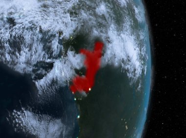 Gece boyunca Kongo yeryüzünde