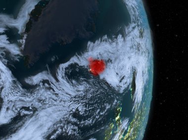 Gece boyunca dünya üzerinde İzlanda