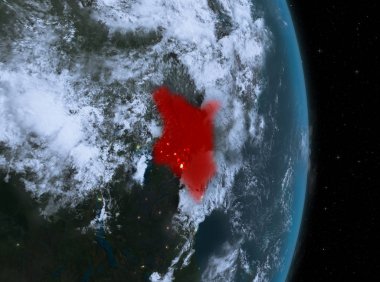 Gece boyunca Kenya yeryüzünde