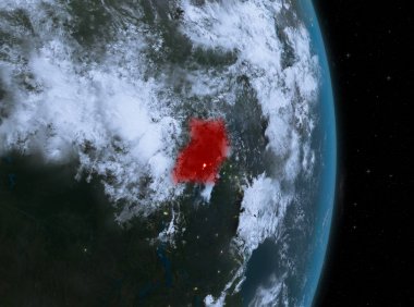 Gece boyunca dünya üzerinde Uganda