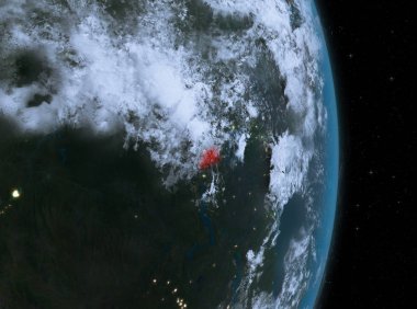 Gece boyunca Ruanda yeryüzünde