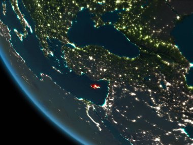 Kıbrıs gece yörüngeden