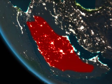 Suudi Arabistan yörüngeden geceleri