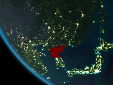 Kuzey Kore yörüngeden geceleri