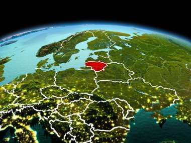 Planet Earth uzayda Litvanya