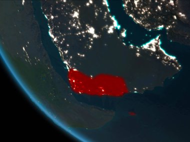 Yemen yörüngeden geceleri