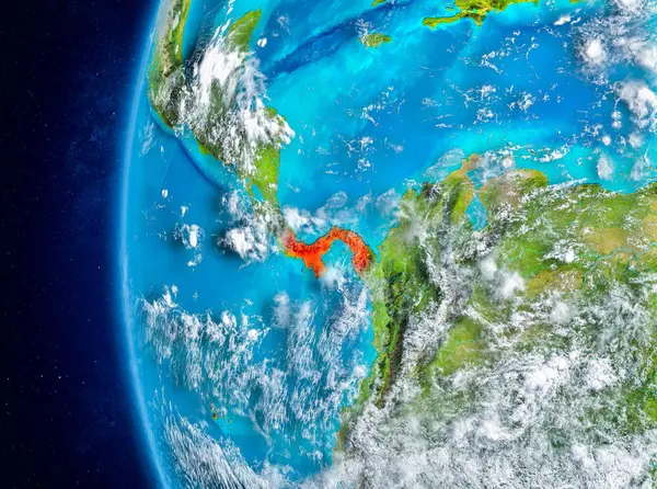 Панама на землі з космосу — стокове фото