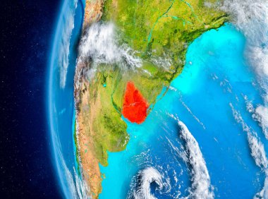 Uzaydan yeryüzündeki Uruguay