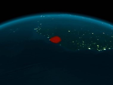 Sierra Leone görünümünü geceleri yörünge