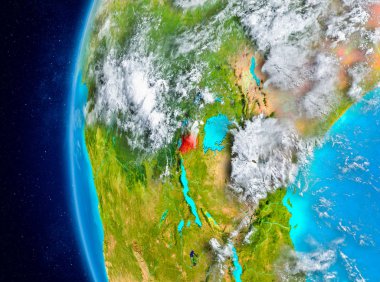 Ruanda uzaydan yeryüzündeki