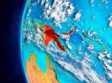 Papua Yeni Gine uzaydan yeryüzündeki