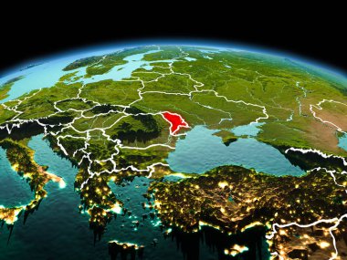 Planet Earth uzayda Moldova