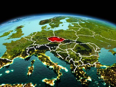 Planet Earth uzayda Çek Cumhuriyeti