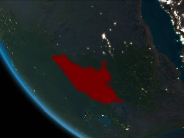 Gece yörüngeden Güney Sudan