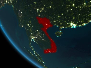 Vietnam gece yörüngeden