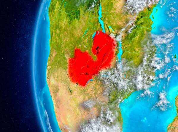 Zambia on Earth from space