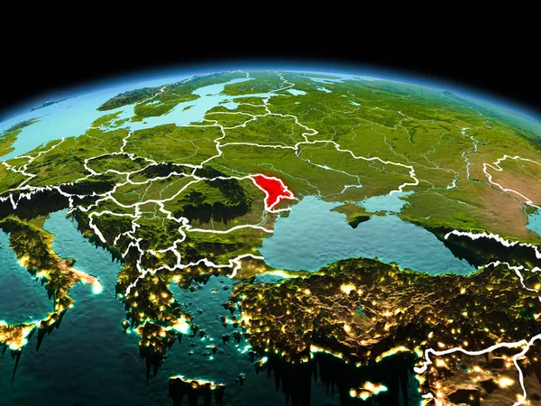 Planet Earth uzayda Moldova