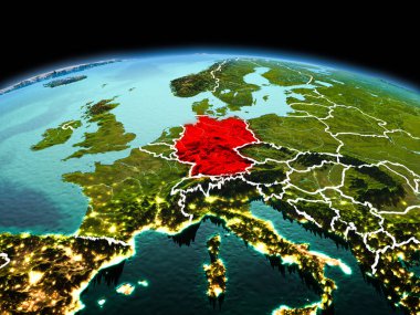 Planet Earth uzayda Almanya