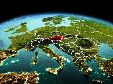 Planet Earth uzayda Avusturya