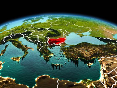 Planet Earth uzayda Bulgaristan